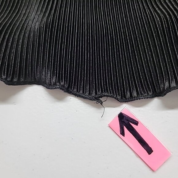 VTG Micas Black Satin Pleated Elastic Waist Ballet Skirt Size M NWT Dancer - Picture 9 of 13